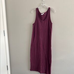 GAP Sleeveless Midi Dress in Rich Purple